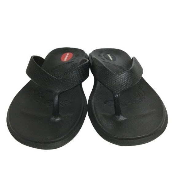 Okabashi Women's Size M/L Black Flip Flops Thongs Sandals Beach Slip On Made USA - Picture 2 of 10